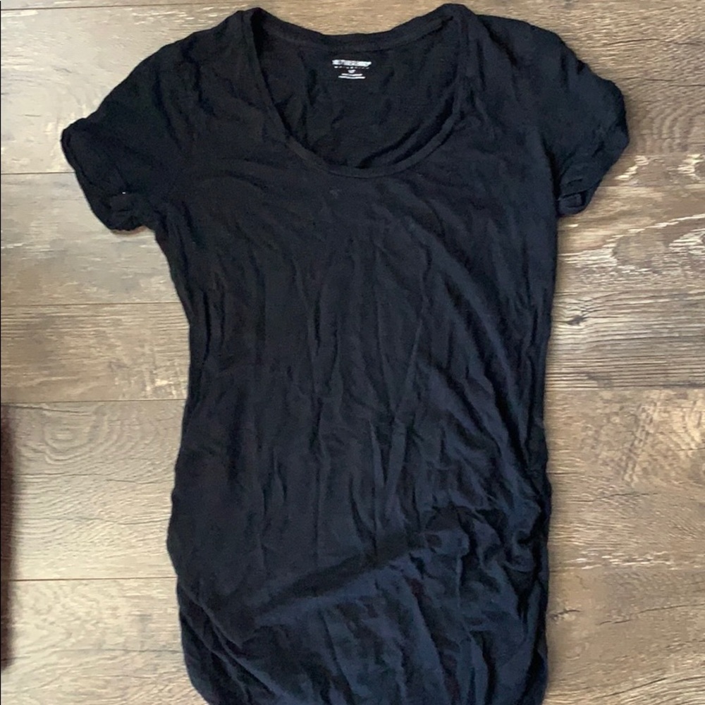Motherhood Maternity Short Sleeve Black Tee
